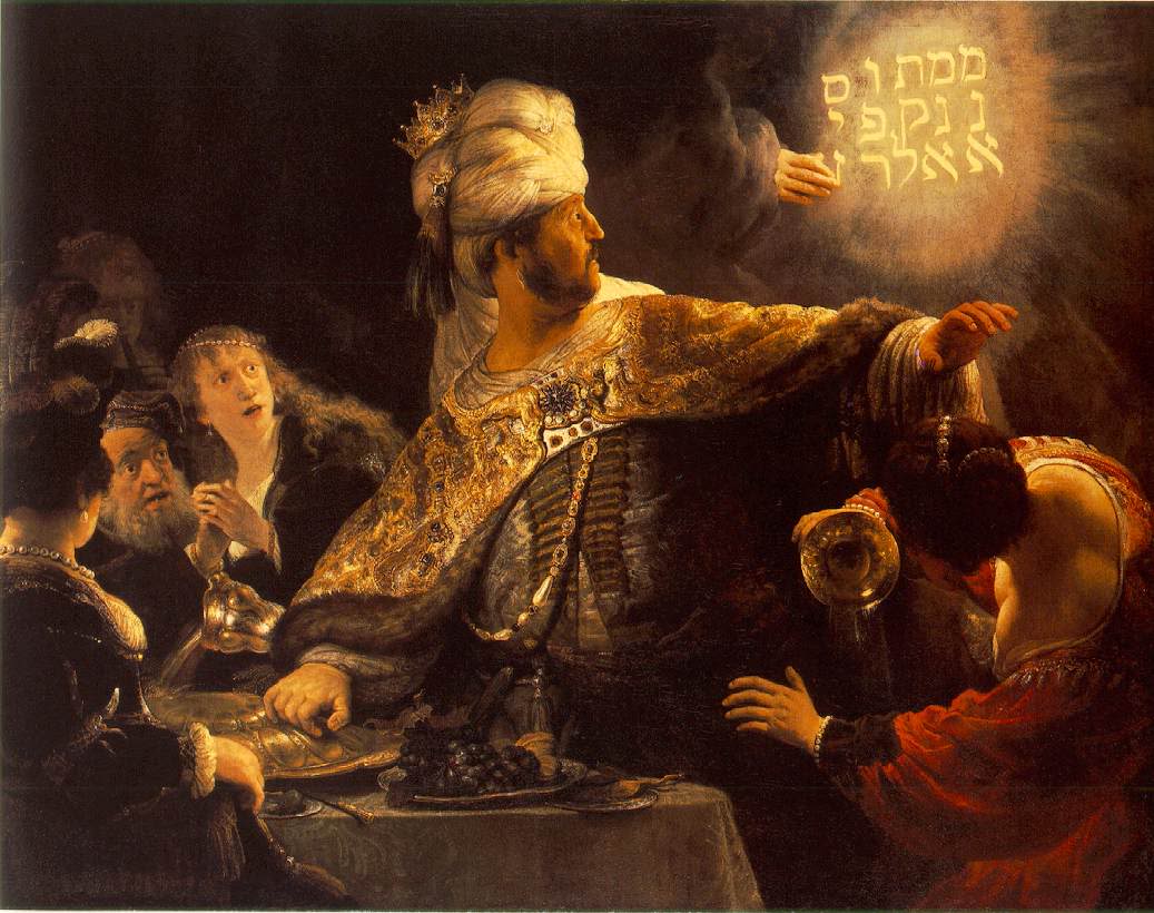 Belshazzar's Feast by Rembrandt (1635)